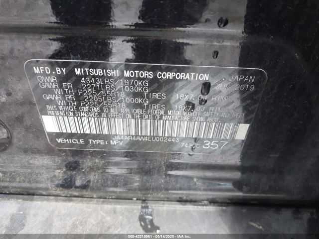 2020 MITSUBISHI OUTLANDER SPORT JA4AR4AW4LU002443 Photo 8