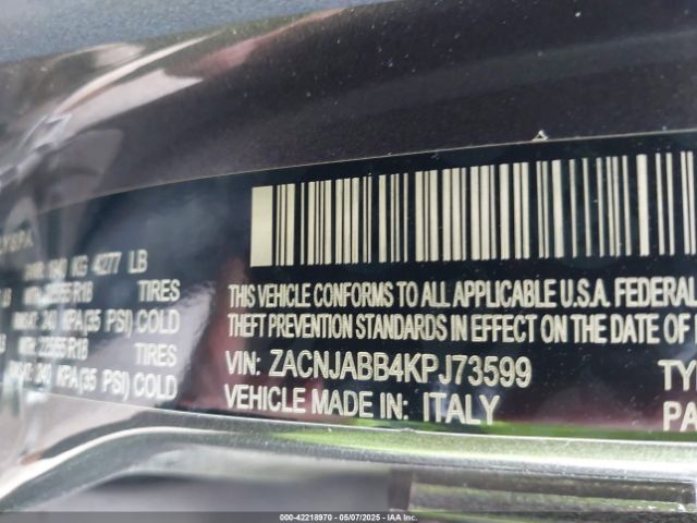 ZACNJABB4KPJ73599 Jeep Renegade Latitude Fwd