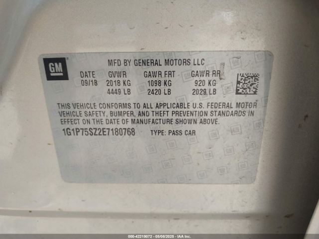 1G1P75SZ2E7180768 Chevrolet Cruze Diesel