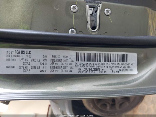 1C4PJMBN2LD538076 Jeep Cherokee Trailhawk 4x4