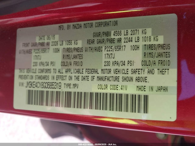 JM3KE4CY8G0685319 Mazda py