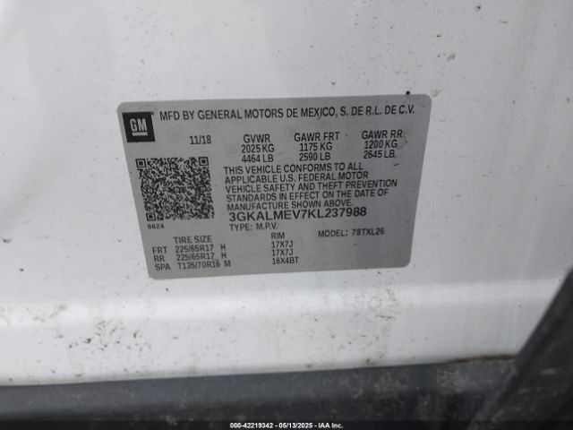 2019 GMC TERRAIN 3GKALMEV7KL237988 Photo 8