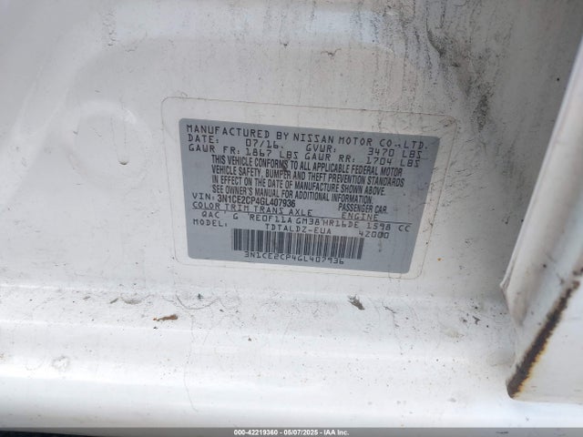 Nissan Versa Note Sv 2016 3N1CE2CP4GL407936 Image 9