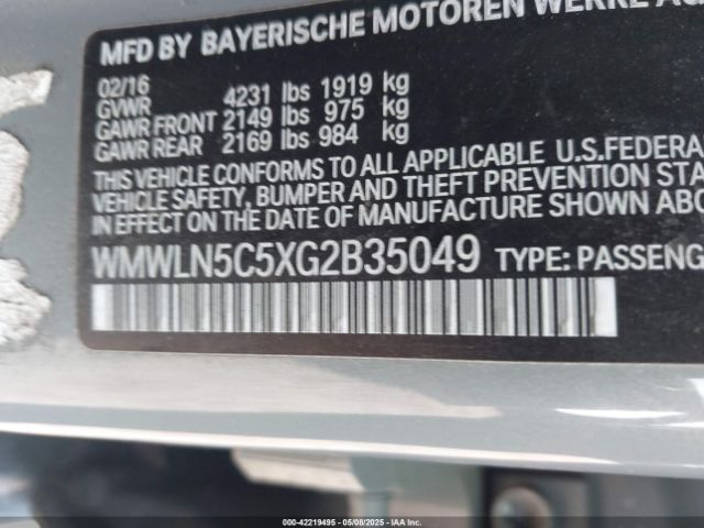 WMWLN5C5XG2B35049 Mini Clubman Cooper