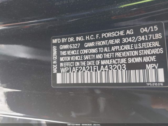 2015 PORSCHE CAYENNE WP1AF2A21FLA43203 Photo 8