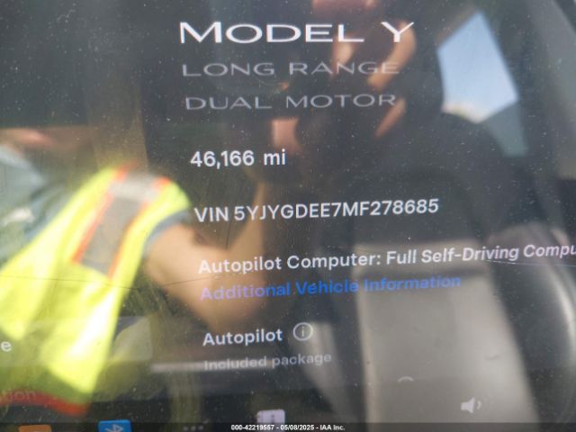 2021 TESLA MODEL Y 5YJYGDEE7MF278685 Photo 6