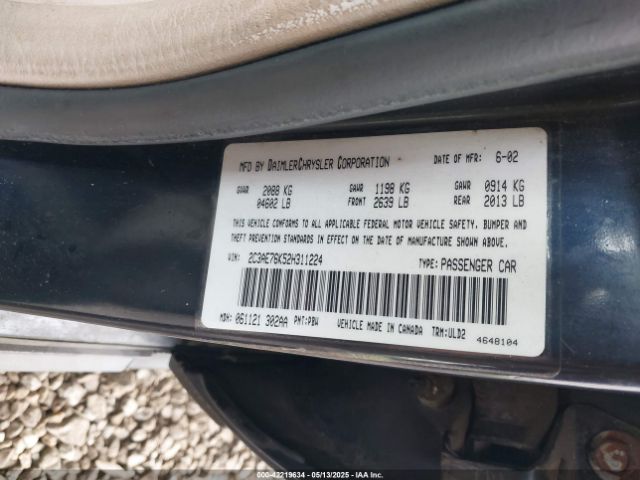 2002 CHRYSLER 300M 2C3AE76K52H311224 Photo 8