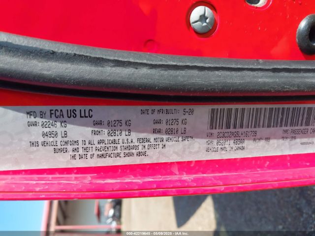 2020 DODGE CHALLENGER 2C3CDZAG5LH161739 Photo 8