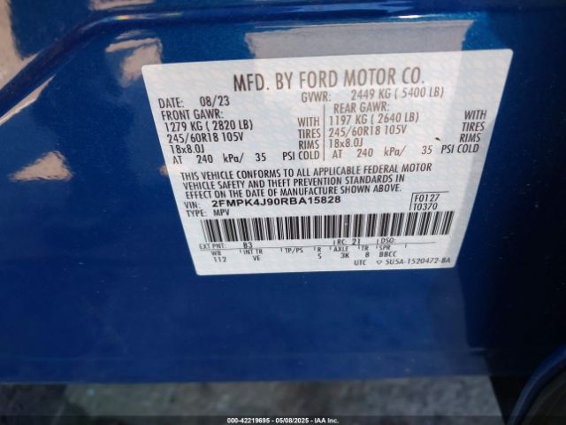 2024 FORD EDGE 2FMPK4J90RBA15828 Photo 8