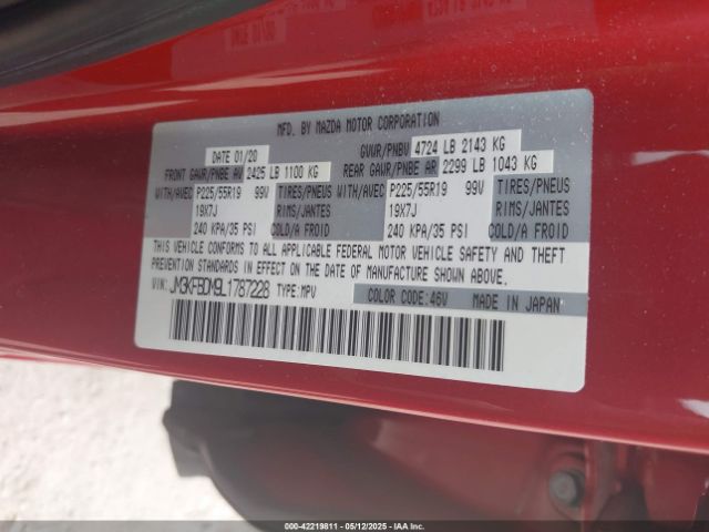 JM3KFBDM9L1787228 Mazda Cx-5 Grand Touring