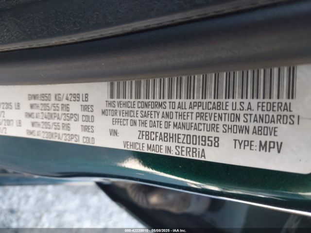 ZFBCFABH1EZ001958 Fiat 500l Easy