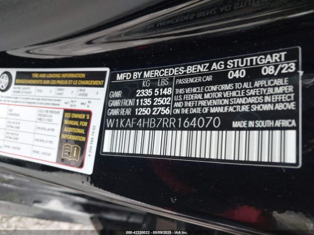 2024 MERCEDES-BENZ C 300 W1KAF4HB7RR164070 Photo 8