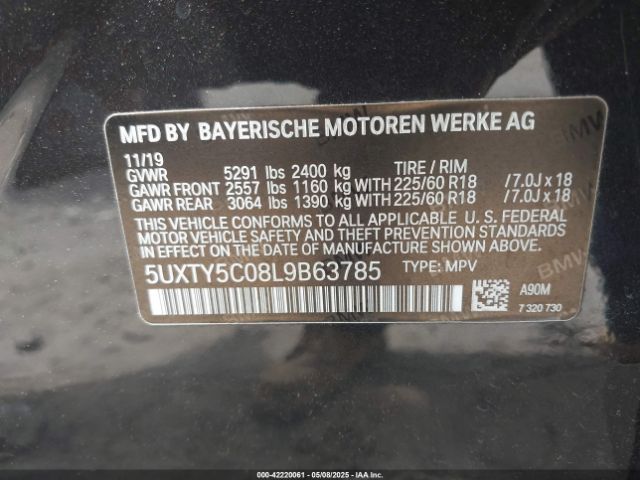 2020 BMW X3 5UXTY5C08L9B63785 Photo 8