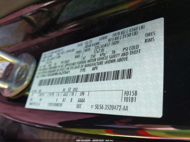 2021 FORD ESCAPE 1FMCU0G66MUA25541 Photo 8