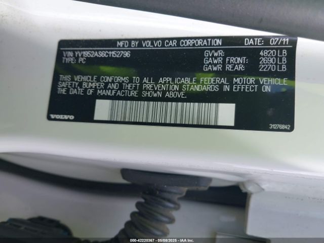 2012 VOLVO S80 YV1952AS6C1152796 Photo 8