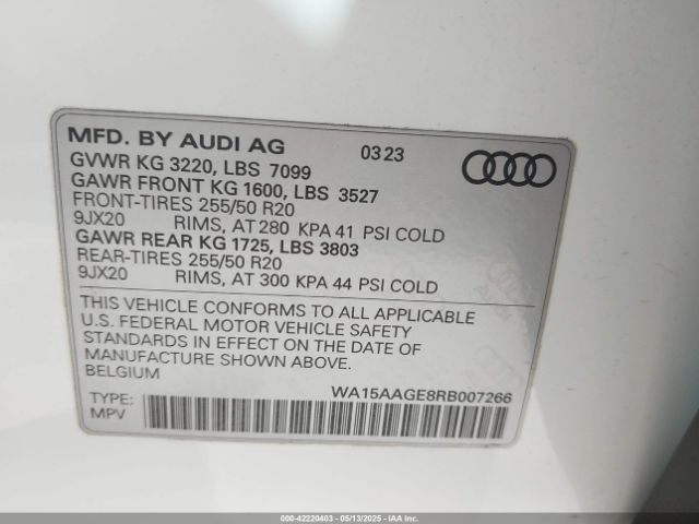 2024 AUDI Q8 E-TRON WA15AAGE8RB007266 Photo 8