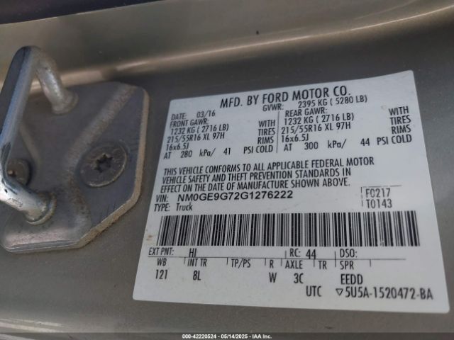 NM0GE9G72G1276222 Ford Transit Connect Titanium