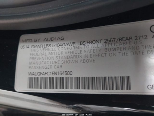 WAUGFAFC1EN164580 Audi A6 2.0t Premium