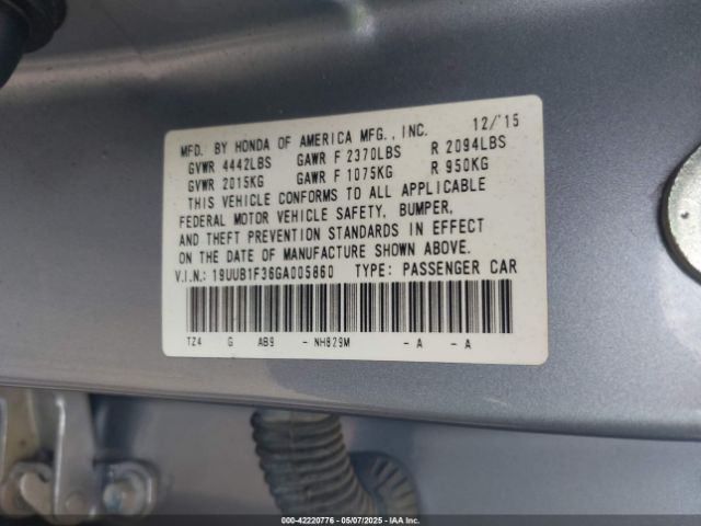 19UUB1F36GA005860 Acura TLX