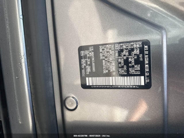 JN8AY2NC3J9555683 Nissan Armada Sv/sl/platinum