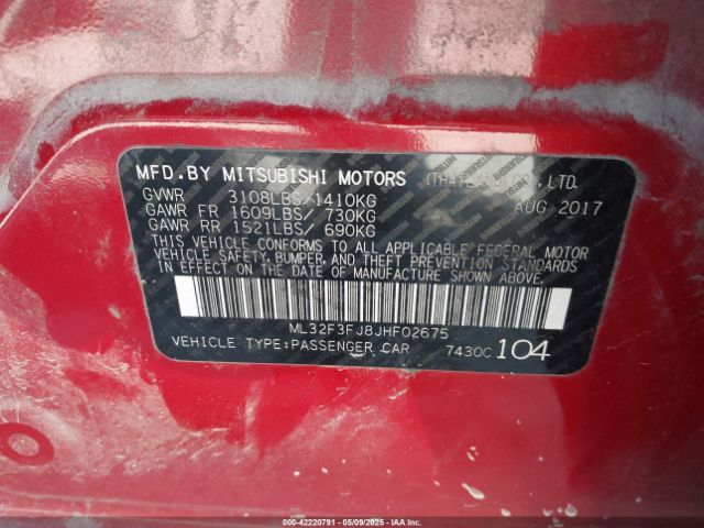2018 MITSUBISHI MIRAGE G4 ML32F3FJ8JHF02675 Photo 8