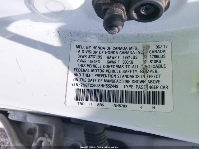 2HGFC2F58HH552449 Honda Civic Lx