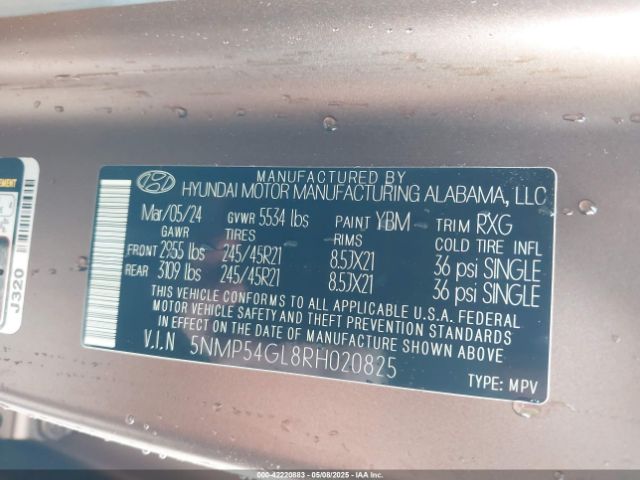 2024 HYUNDAI SANTA FE 5NMP54GL8RH020825 Photo 8