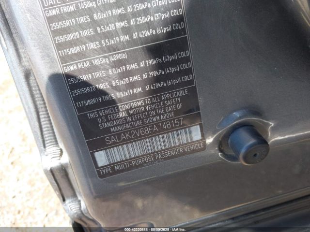 SALAK2V68FA748157 Land Rover LR4