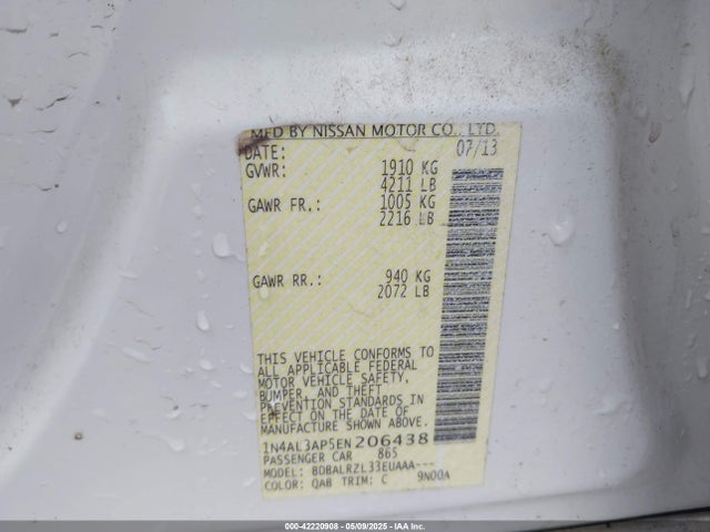 1N4AL3AP5EN206438 Nissan Altima 2.5 S