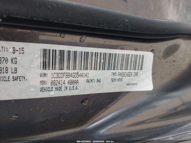 1C3CDFBB4GD544141 Dodge DART SXT