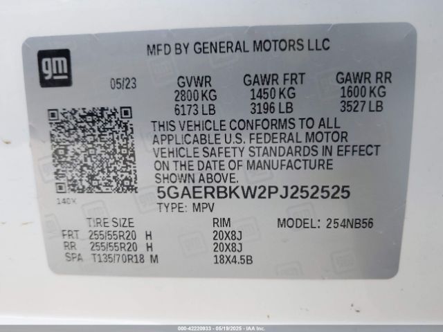 5GAERBKW2PJ252525 Buick lfy