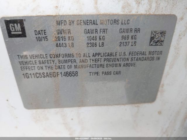 2016 CHEVROLET MALIBU LIMITED 1G11C5SA6GF146658 Photo 8