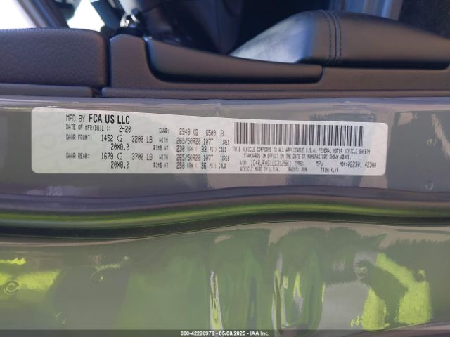 2020 JEEP GRAND CHEROKEE 1C4RJFAG1LC312561 Photo 8