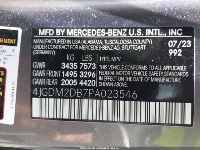 2023 MERCEDES-BENZ EQS 450+ SUV 4JGDM2DB7PA023546 Photo 8