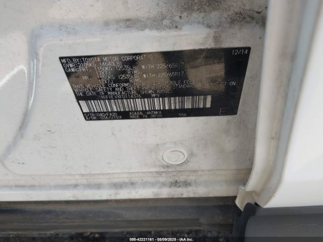 JTMRFREVXFD114376 Toyota Rav4 Xle