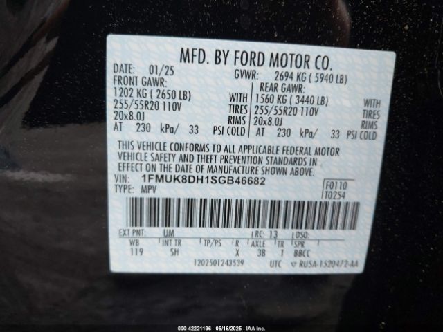 2025 FORD EXPLORER 1FMUK8DH1SGB46682 Photo 8