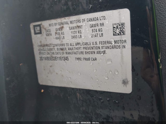2G1WB5E32E1161345 Chevrolet Impala Limited Lt