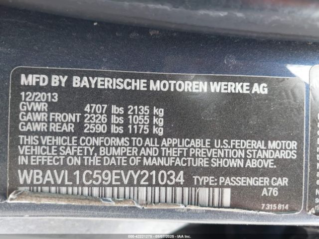 WBAVL1C59EVY21034 BMW X1 Xdrive28i
