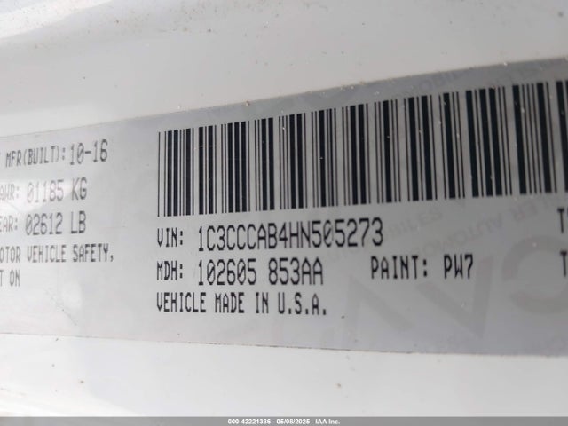 Chrysler 2017 2017 1C3CCCAB4HN505273 Image 9