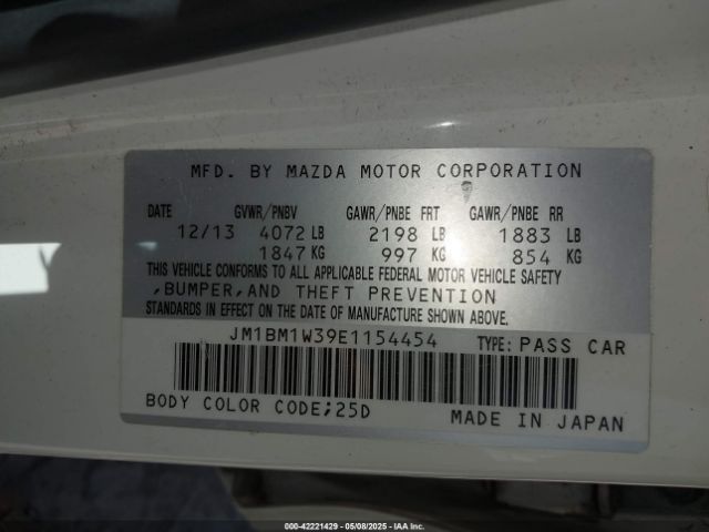 JM1BM1W39E1154454 Mazda Mazda3 S Grand Touring