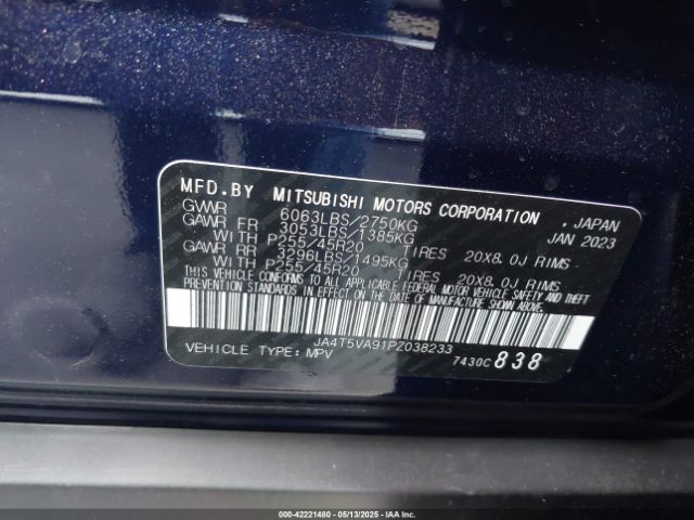 2023 MITSUBISHI OUTLANDER PHEV JA4T5VA91PZ038233 Photo 8