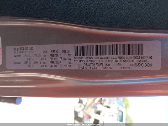 1C4BJWDG2HL678338 Jeep Wrangler
