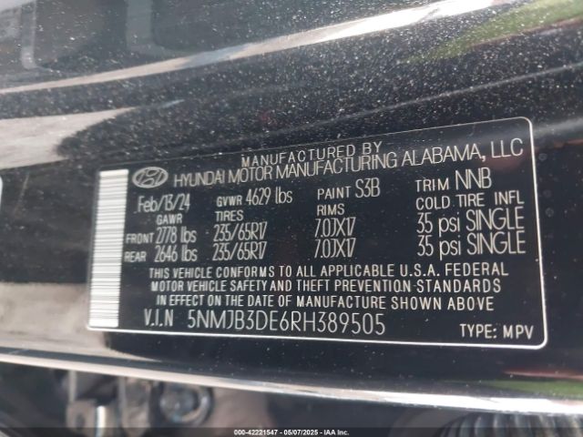 2024 HYUNDAI TUCSON 5NMJB3DE6RH389505 Photo 8
