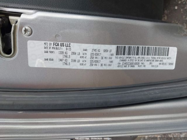 2C4RDGCG0GR102699 Dodge Grand Caravan Sxt