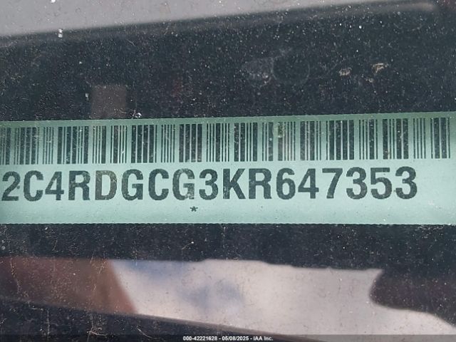 2C4RDGCG3KR647353 Dodge Grand Caravan Sxt