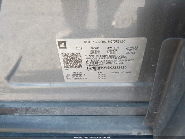 1GNERFKW5KJ231920 Chevrolet Traverse Ls