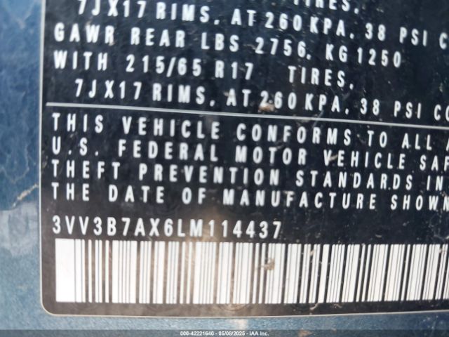 2020 VOLKSWAGEN TIGUAN 3VV3B7AX6LM114437 Photo 8