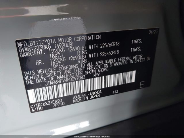 2023 TOYOTA RAV4 HYBRID JTMB6RFV4PD097043 Photo 8