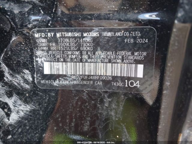 2024 MITSUBISHI MIRAGE G4 ML32FUFJ4RHF09026 Photo 8