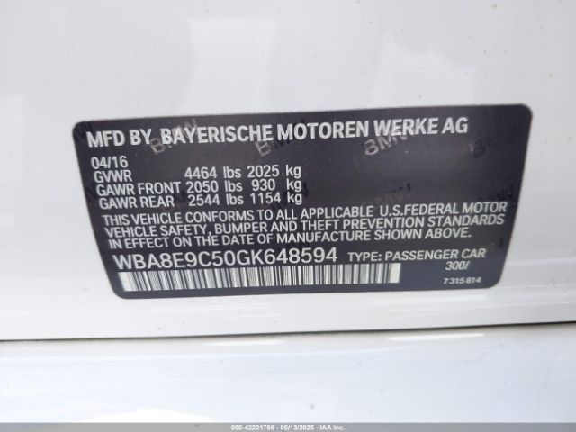 WBA8E9C50GK648594 BMW 328I